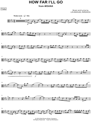 Collection: How Far I'll Go (Movie Version) - Viola & Piano