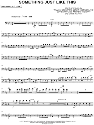 Collection: Something Just Like This - Bass Clef Instrument & Piano