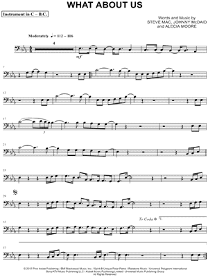 Collection: What About Us - Bass Clef Instrument & Piano