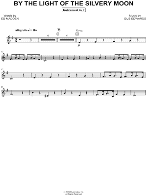 Collection: By the Light of the Silvery Moon - F Instrument & Piano