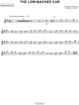 Collection: The Low-Backed Car - Eb Instrument & Piano