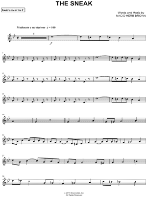 Collection: The Sneak - C Instrument & Piano