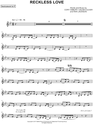 Collection: Reckless Love - F Instrument & Piano