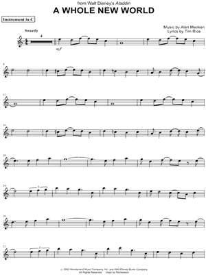 Collection: A Whole New World - C Instrument & Piano