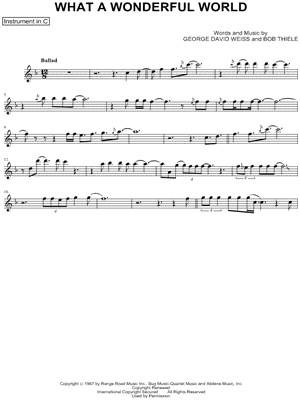 Collection: What a Wonderful World - C Instrument & Piano