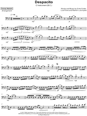 Collection: Despacito - Bass Clef Instrument & Piano