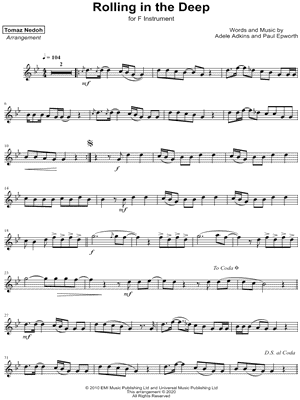 Collection: Rolling in the Deep - F Instrument & Piano