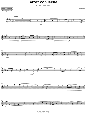 Collection: Arroz con Leche - Eb Instrument & Piano