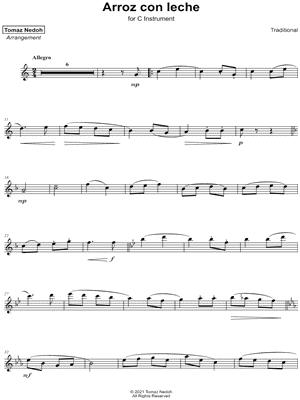 Collection: Arroz con Leche - C Instrument & Piano