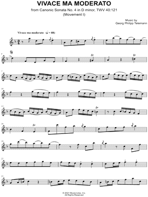 Collection: Canonic Sonata No. 4, TWV 40: 121