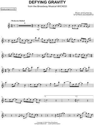 Collection: Defying Gravity - Eb Instrument & Piano