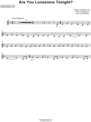 Collection: Are You Lonesome Tonight? - F Instrument & Piano
