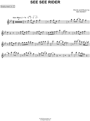 Collection: See See Rider - C Instrument & Piano