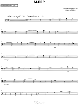 Collection: Sleep - Bass Clef Instrument & Piano