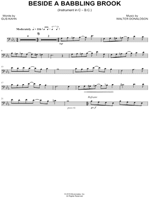 Collection: Beside a Babbling Brook - Bass Clef Instrument & Piano