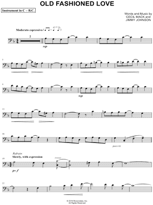 Collection: Old Fashioned Love - Bass Clef Instrument & Piano