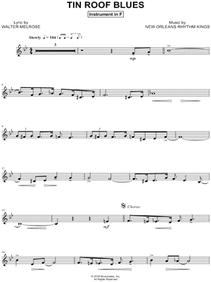 Collection: Tin Roof Blues - F Instrument & Piano