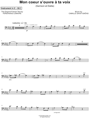 Collection: Mon coeur s'ouvre à ta voix - Bass Clef Instrument & Piano