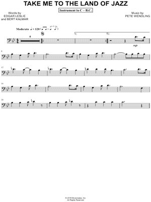 Collection: Take Me to the Land of Jazz - Bass Clef Instrument & Piano