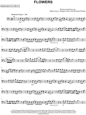 Collection: Flowers - Bass Clef Instrument & Piano