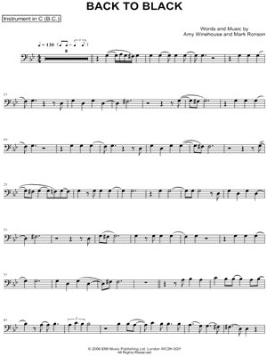 Collection: Back to Black - Bass Clef Instrument & Piano