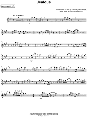 Collection: Jealous - Eb Instrument & Piano