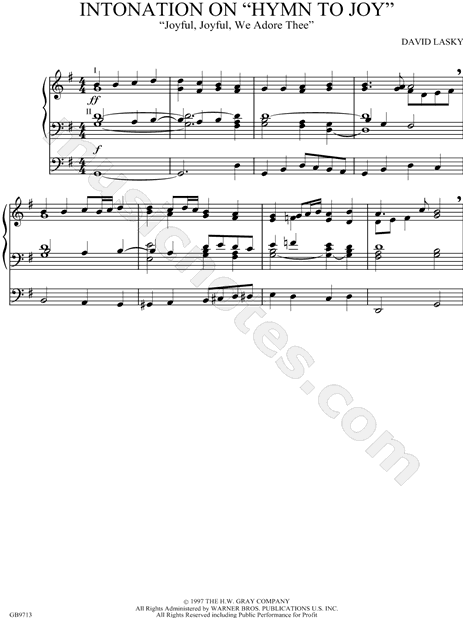 Collection: Intonation on "Hymn to Joy"