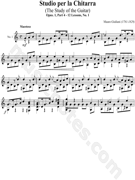 Collection: Studio Per La Chitarra, Part 4 - Twelve Lessons