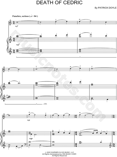Collection: Death of Cedric - Viola & Piano