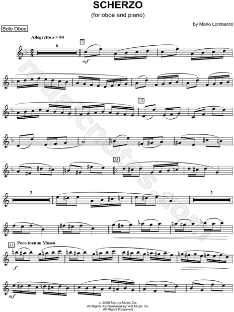 Collection: Scherzo for Oboe and Piano