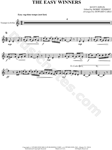Collection: The Easy Winners - Trumpet & Piano