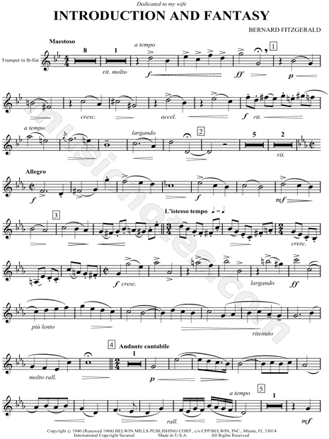 Collection: Introduction and Fantasy - Trumpet & Piano