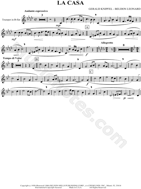 Collection: La Casa - Trumpet & Piano