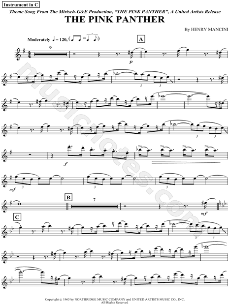 Collection: The Pink Panther - Flute & Piano