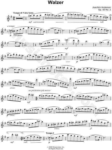 Collection: Walzer Op. 55, No. 2 - Flute & Piano