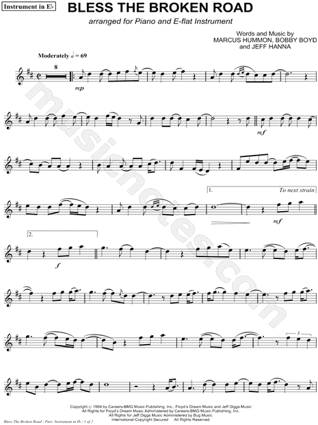 Collection: Bless the Broken Road - Eb Instrument and Piano