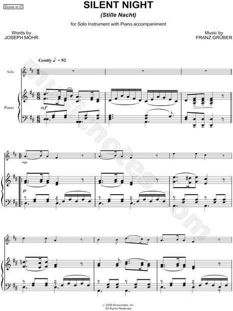 Collection: Silent Night - Bb Instrument and Piano