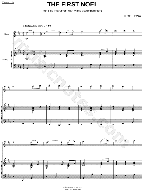 Collection: The First Noel - F Instrument and Piano