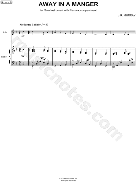 Collection: Away In a Manger - Eb Instrument & Piano