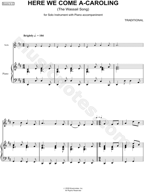 Collection: Here We Come A-Caroling - Bb Instrument & Piano