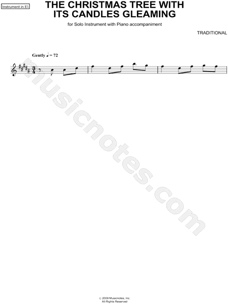 Collection: The Christmas Tree With Its Candles Gleaming - Eb Instrument & Piano