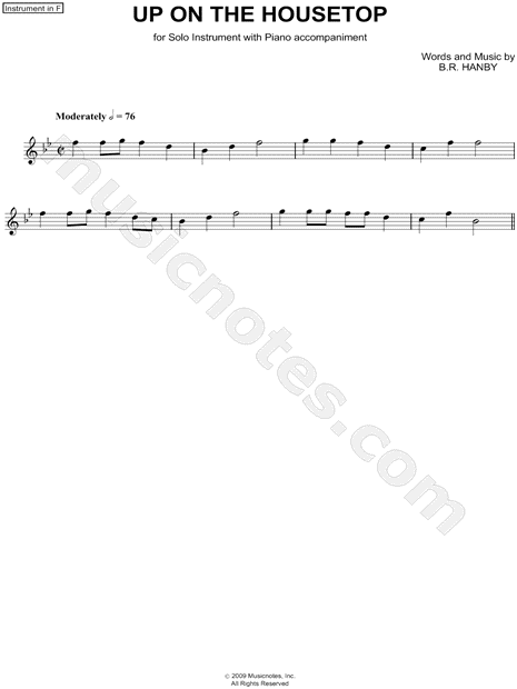 Collection: Up On The Housetop - F Instrument & Piano