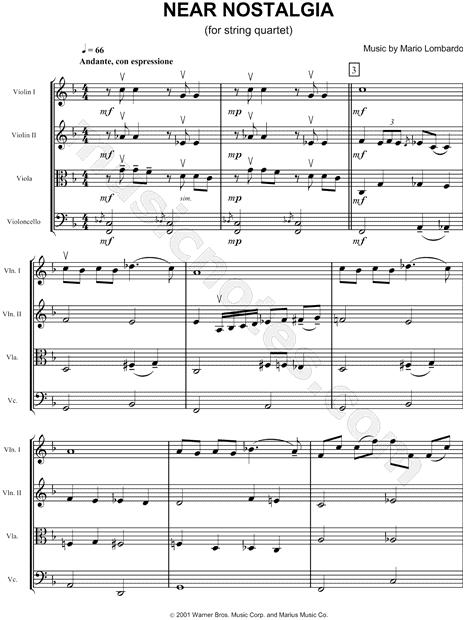 Collection: Near Nostalgia - String Quartet