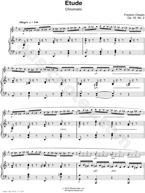 Collection: Etude Op. 10, No. 2 - Clarinet & Piano