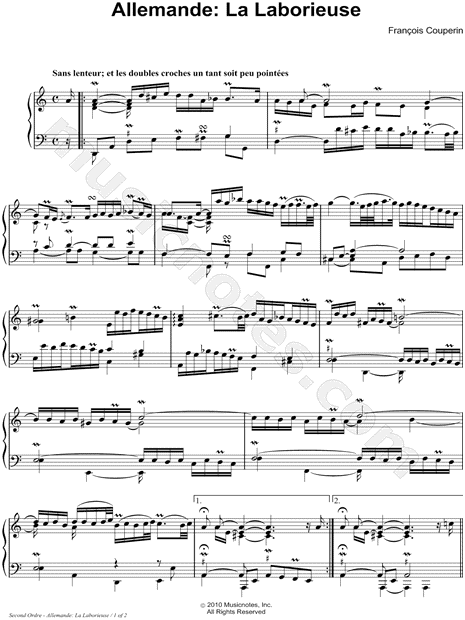 Collection: Deuxième Ordre in D Major