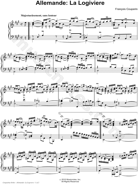 Collection: Cinquième Ordre in A Major