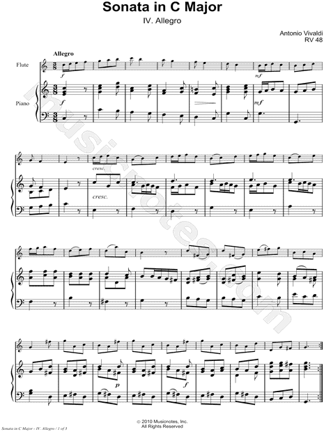 Collection: Sonata In C Major - IV. Allegro - Bb Instrument & Piano