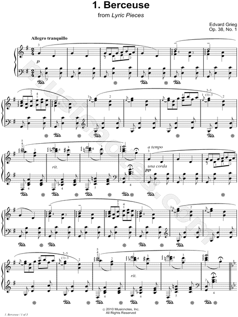 Collection: Lyric Pieces, Op. 38
