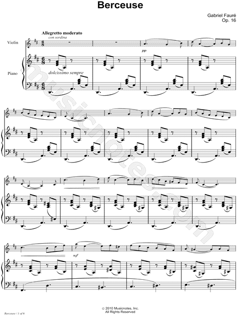 Collection: Berceuse - Violin & Piano