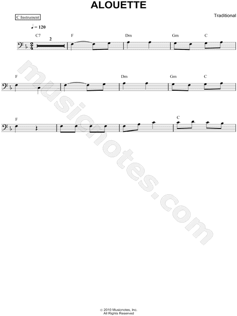 Collection: Alouette - Bass Clef Instrument